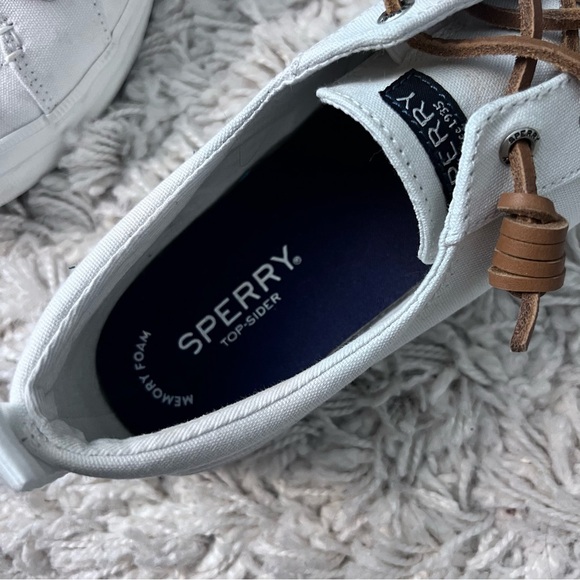 White Sperry Top Sider Boat Shoes - Picture 3 of 9